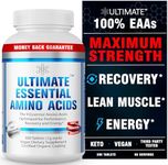 Ultimate 100% Essential Amino Acid Supplement - 300 Easy-to-Swallow, 1g Coated Tablets - All 9 EAA with 40% Leucine in Optimized BCAA Ratio - Improve Fitness & Performance - Keto, Vegan & Non-GMO