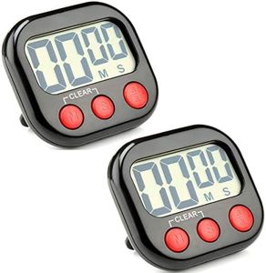 1 Pack Classroom Timers for Teachers Kids, Large Magnetic Digital Kitchen Timer, Big Display, Loud Alarm, Minute Seconds Count Up Countdown, One Button Operation for Elderly Home Work Cooking Timer