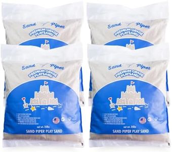 Sandpiper 4 Pack Multiuse Play Sand for Kids-25 Lbs Indoor Outdoor Silica Sand for Sandbox, Craft Table, Sensory Bin Filler, & Building Beach Castles
