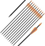 Fiberglass Practice Arrows Archery 26 Inch Target Shooting Safetyglass Recurve Bows Suitable for Youth Children Woman Beginner 6PCS