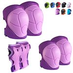 Knee Pads for Kids Kneepads and Elbow Pads Toddler Protective Gear Set Kids Elbow Pads and Knee Pads for Girls Boys with Wrist Guards 3 in 1 for Skating Cycling Bike Rollerblading Scooter [Upgraded]