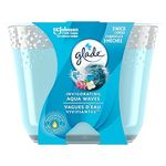 Glade Scented Candle, Aqua Waves, 3-Wick Candle, Air Freshener Infused with Essential Oils for Home Fragrance, 1 Count