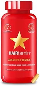 HAIRtamin - Hair Growth Vitamins w/Biotin - Supports Stronger Longer Thicker Hair - Reduces Hair Loss and Thinning - All Natural