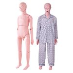 VEVOR Nursing Training Manikin, Male Life Size Demonstration Human Manikin for Nursing Training, Multifunctional Education Teaching Model Supplies, PVC Anatomical Mannequin Body Care Simulator Model