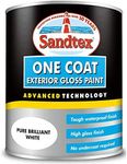 Sandtex One Coat Exterior Gloss Paint 750ml Brilliant White