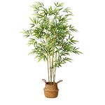 Kazeila Artificial Bamboo Plants Trees Outdoor 140cm Fake Plant Decorative Artificial Plants Indoor Outdoor Home Office Garden(1Pack)