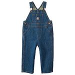 Carhartt boys Washed Denim Bib Overall, Medium Wash, 12 Months