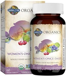 Garden of Life Multivitamin for Women - mykind Organics Women's Once Daily Multi - 60 Tablets, Whole Food Multi with Iron, Biotin, Vegan Organic Vitamin for Women's Health, Energy Hair Skin and Nails