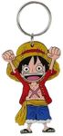 Arkanum One Piece Japanese Anime Figure Monkey D. Luffy Rubber Keychain Double Sided