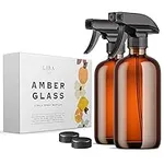 LiBa Amber Glass Spray Bottles 2 Pa
