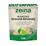 Zeina Blanched Ground Almonds (1Kg) - Almond Flour Naturally Contains Iron, Protein and Fibre for Healthy Cooking, Baking, Smoothies, Paleo and Keto Diets - Gluten-Free and Vegan Approved