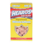 HEAROS Ultimate Softness Foam Earplugs, 32dB NRR Ear Plugs, 100 Pairs, Soft Ear Plugs Noise Reduction for Hearing Protection, Sleeping, Snoring, Working, Shooting,