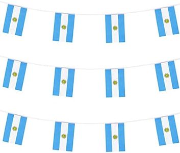 ZXvZYT Argentina Argentine Flag Banner String,Small Mini Argentina Pennant flags,For Grand Opening,National Sports Events,Party Festival Decorations(50 Feet 38 Flags)