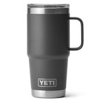 YETI Rambler Travel Mug, Stainless Steel Vacuum Insulated with Stronghold Lid, Charcoal, 20 oz (591 ml)