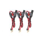 [3 PACK] 2FT Motorcycle Battery Charger Cord, Sae to O Ring Terminal Quick Disconnect Assembly Extension Cable, Sae 2Pin Wire Harness Reverse Polarity Adapter Port Accessory, 10A Fuse