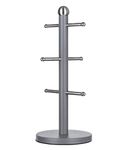 Novel Solutions Stainless Steel Matt Grey Coated 6 Cups Mug Tree Kitchen Storage Rack