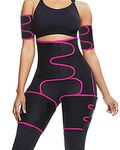 Reshe 4 in 1 High Waist Arm and Thigh Wast Trainer for Women,Sweat Band Waist Trimmer Plus Size