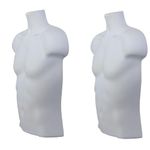 Female Hanging Body Mannequin Form Torso Display Bust (1, Male White Matt Half Body)