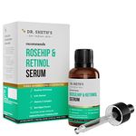 Dr. Sheth's Rosehip & Retinol Serum with Rosehip Oil Extract and 0.3% Retinol | Retinol serum for face | Anti Ageing, Reduces fine lines & wrinkles | For Men & Women | For All Skin Types |30ml