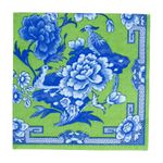 Caspari Green and Blue Plate Luncheon Napkins - 20 Per Package