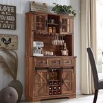 OKD 72" Farmhosue Bar Cabinet with 