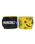 INVINCIBLE Nylon Mexican Style Bat Spider Semi-Stretch Hand Wraps (Yellow, 4.5 Meter)