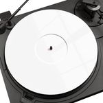 PRO SPIN White Acrylic Turntable Mat - Platter Slipmat for 12" Vinyl Vintage Record Player - Antistatic Cover, Reduces Noise & Sounds from Static & Dust - Tighter Bass Quality, Record Player Mat