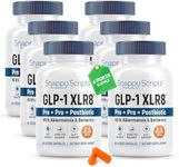 GLP-1 XLR8 Supplement Weight Loss Metabolism Support 2.6 Billion AFU Live Probiotics Postbiotics Akkermansia Berberine Green Tea Korean Ginseng Expert Led Formula for Women & Men 360 Capsules