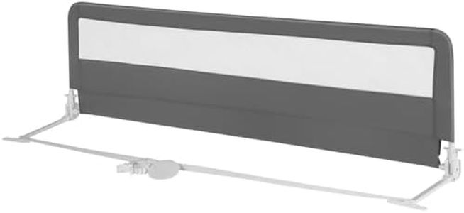 Maxmass Toddler Bed Guard, 180 x 37 x 56 cm Baby Mesh Bedside Rail with Safety Straps, Safety Protection Guardrail for Extra Long Cribs, Double and Full Size Bed (Gray)