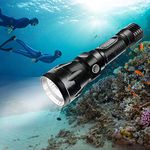 Bluefire Scuba Diving Torch, Waterproof Torch Rechargeable, Diving Torch, 1200 Lumens 150 Meters Dive Torch, Suitable for Diving, Climbing, Camping, Fishing