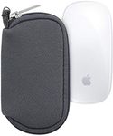 kwmobile Neoprene Case Compatible with Apple Magic Mouse 1/2 - Case for Mouse Soft Pouch Carry Bag - Grey