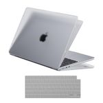 Soonjet for MacBook Air 13.6 inch Case M3 M2 2024-2022 Model A3113 A2681, Sturdy Protective Hard Shell Case + Translucent Keyboard Cover for MacBook Air 13 inch Case - Matte Clear