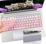 i-Tensodo 2 PCS Keyboard Cover for 14 inch HP Elitebook 440 445 645 g8 g9 g10 Laptop, HP Probook 14" Laptop Protective Accessories-OPink+Clear