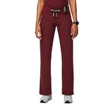 FIGS Livingston Scrub Pants for Women – Burgundy, S-Tall