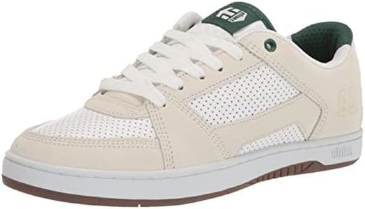 Etnies Men's Mc Rap Lo Top Skate Shoe, White/Green, 7