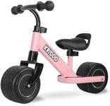 KRIDDO Baby Balance Bike Mini Cruiser Design with Wide PU Wheels for 1-3 Year Olds Ideal First Birthday Gift and Baby Toy, Pink