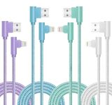 iPhone Charger Cable,4Pack 1/2/2/3M iPhone Charging Cable Right Angle 90 Degree MFi Certified Nylon Braided Fast Charging iPhone Cable Compatible with iPhone 14 Pro Max 13 12 11 Mini X XR 8 7 6S iPad