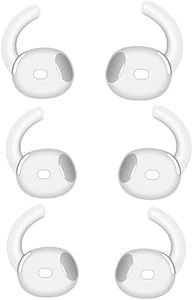 [3 Pairs] Replacement Ear Tips Hooks for Airpods 4, Ultra-Thin Silicone Eartips for Airpods4 NOT Fit in The Charging Case (White)