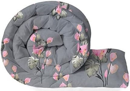 VAS COLLECTIONS 220 GSM Reversible Microfiber AC Comforter/Blanket/Quilt/Duvets for Winter Single Size Bed (240X152 cm, Pink& Grey)
