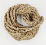 BOBBINY | Colored Strong Twisted Jute Twine Rope Linen Twine Rustic String Cord Rope, DIY Burlap String Rope, Party Gift Wrapping Cords Thread and Other Projects | Brown | 8mm, 25 Meters