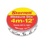 Starrett Tape Measure Stix with Adhesive Backing - Mount to Work Bench, Saw Table, Drafting Table - 1/2" x 12', English Metric, Left-Right Reading - SM412ME