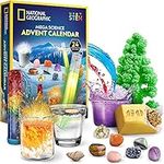 NATIONAL GEOGRAPHIC Science Advent Calendar 2024 – Jumbo Kids Advent Calendar with 24 Science Experiments, Rocks, Fossils, Plus Storage Bag, Christmas Countdown Calendar, Mini Gemstone Dig Kit