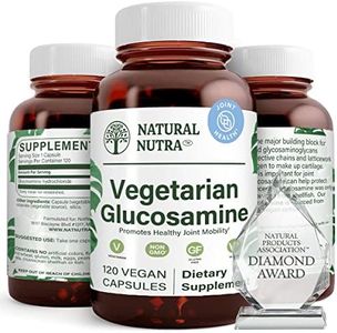 Natural Nutra Vegan and Vegetarian Glucosamine Hydrochloride, Kosher, Shellfish Free, Plant Based, Collagen, Joint and Cartilage Support Supplement, 750mg, 120 Capsules