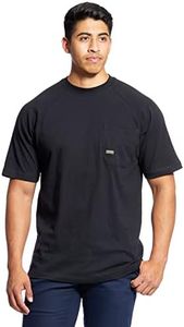 ARIAT Mens Rebar Cotton Strong T-Shirt, Black, Large