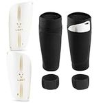 Football Shin Pads/Guards for Kids, Teens & Adults, boys & girls. 3 in 1 - Sleeve Pocket, Guard & Strap (Small)