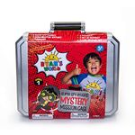 RYAN'S WORLD Secret Agent Mystery Mission Case, Spy Case, 3 Exclusive Spy Figures, 2 Wrist Communicators, Flashlight, Goggles, Code Breaker Spinner, Stickers, Accessories, UNbox