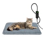 Woiil Pet Heating Pad 45x40cm, Constant Pet Heated Pad with Timer, Waterproof and Anti-Bite, Indoor Dog Bed Mats for Dogs Cats