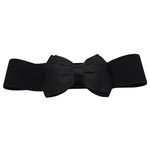 Generic Women's Bowknot Waist Belt (E_55003011,Black,Free Size)