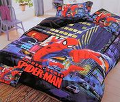 FABRIC EMPIRE Cotton_Kids Version Comforter Set with 1 Double Bedsheet with 2 Pillow Covers and 1 Comforter_Colour-Multi-Size-90X100 Inch_Fabric-Cotton.