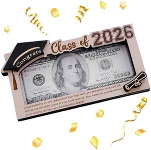 Graduation Gifts 2025 Money Holder, Wooden Graduation Money Cash Envelope Box for Class of 2025 Senior College University Graduates